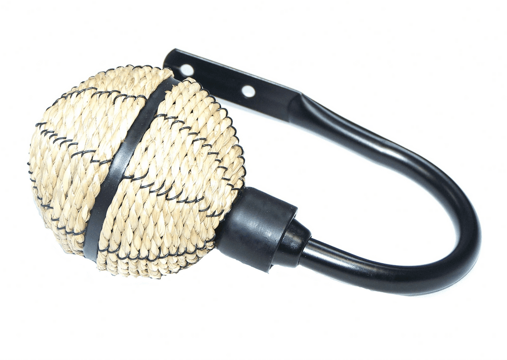 Matt Black Rope Ball Tiebacks / Holdbacks