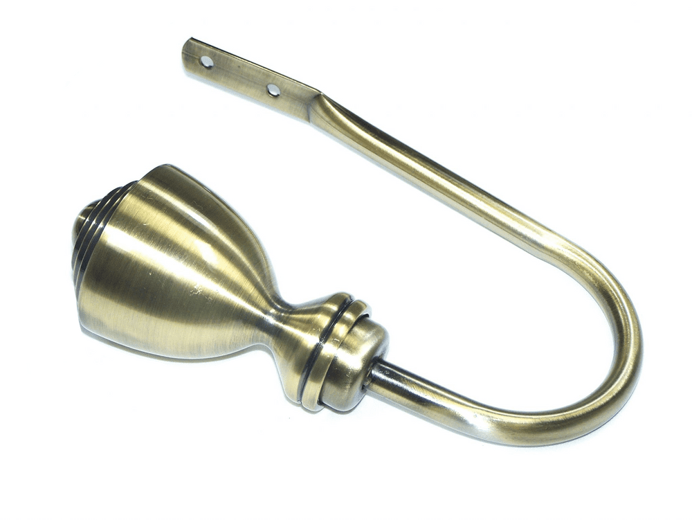 Medium Antique Brass Trophy Curtain Tiebacks / Holdbacks