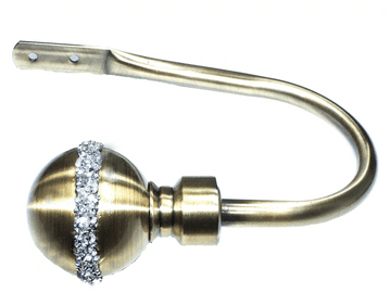 Medium Brass Crystal Cluster Diamante Ball Curtain Tiebacks Hold backs