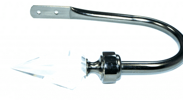 Medium Graphite Black Nickel Cut Glass Crystal Spear Curtain Tiebacks / Holdbacks