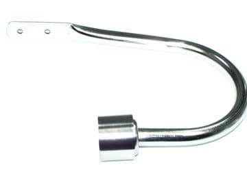 Medium Stainless Steel Bar Curtain Tiebacks / Holdbacks