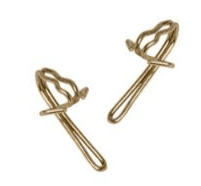 Metal Brassed Gold Curtain Hooks