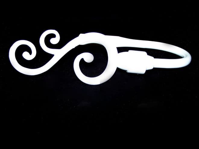 Metal Gloss White Swirl Curtain Tiebacks / Holdbacks