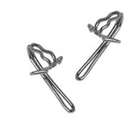 Metal Polished Zinc Steel Chrome Curtain Hooks