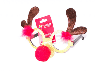 Novelty Fun Christmas Glasses Frozen Snowflake, Reindeer or Squirrel