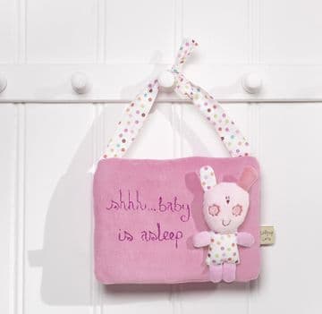 Pink Padded Nursery Door Hanger Decoration