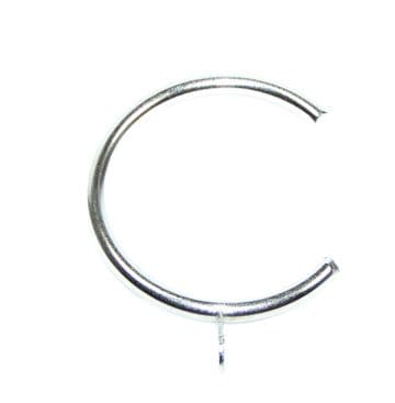 Polished Chrome 30mm - 35mm Metal Bay Window Passing Curtain Pole Rings C Type