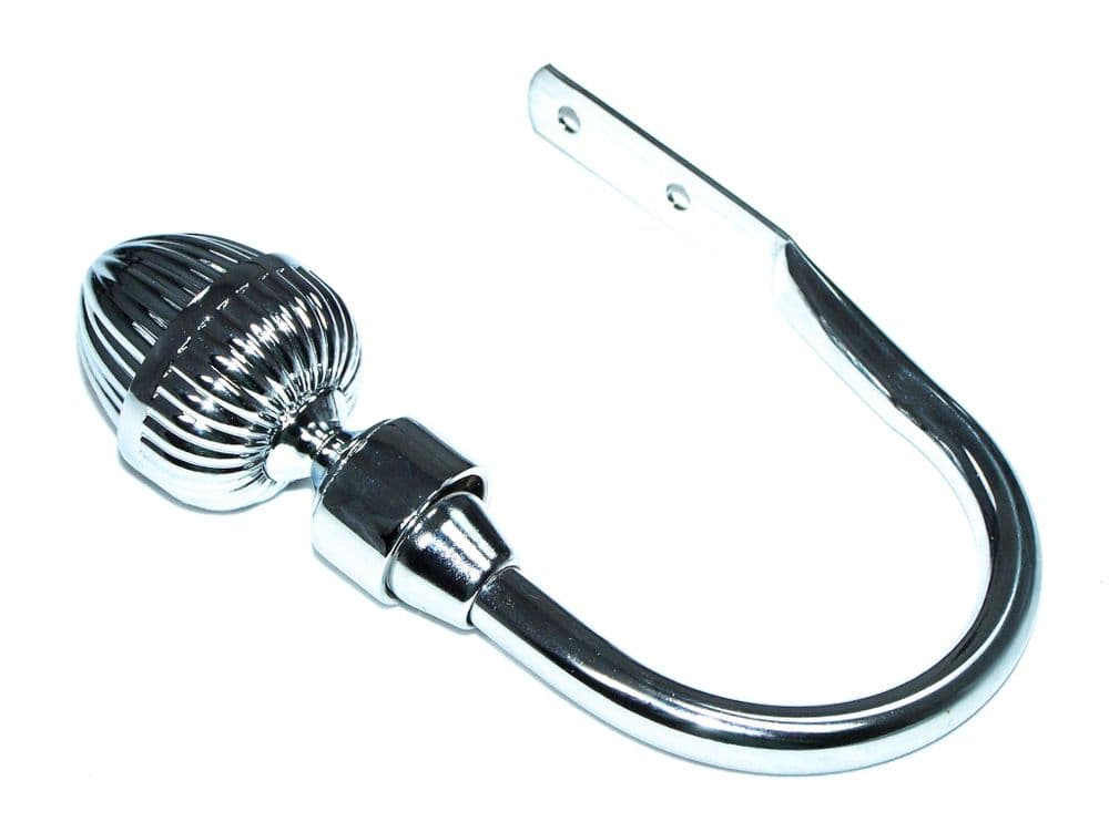 Polished Chrome Acorn Curtain Tiebacks / Holdbacks