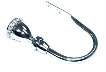 Polished Chrome Diamante Trophy Curtain Tiebacks / Holdbacks