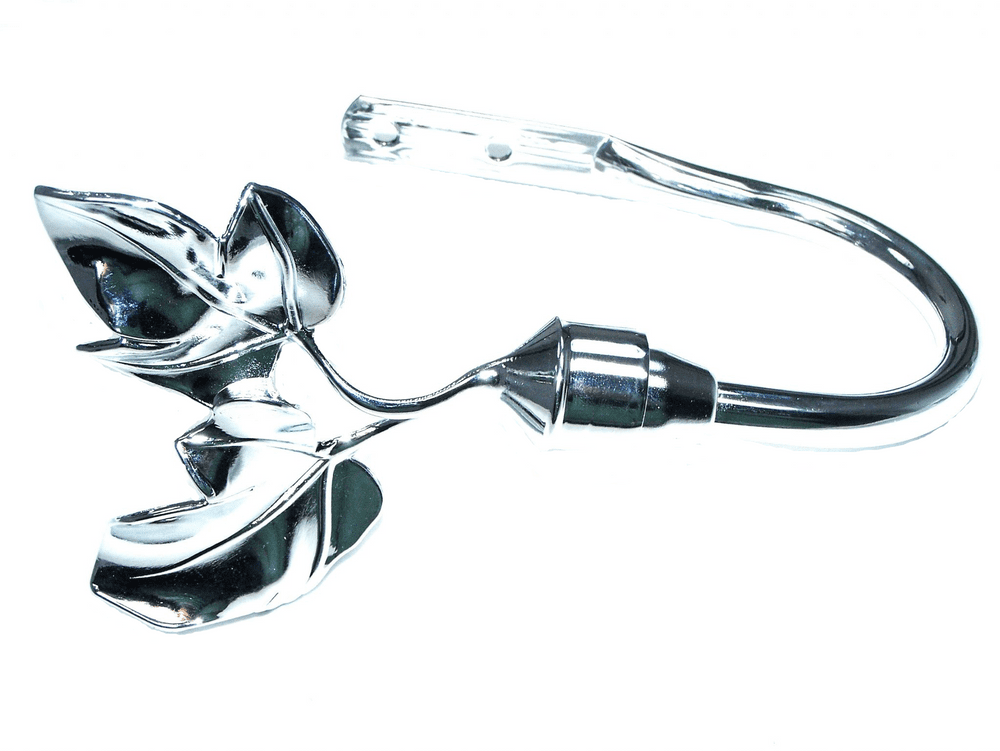 Polished Chrome Leaf Curtain Tiebacks / Holdbacks