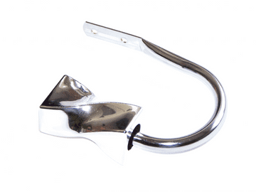 Polished Chrome Twisted Barrel Curtain Tiebacks / Holdbacks