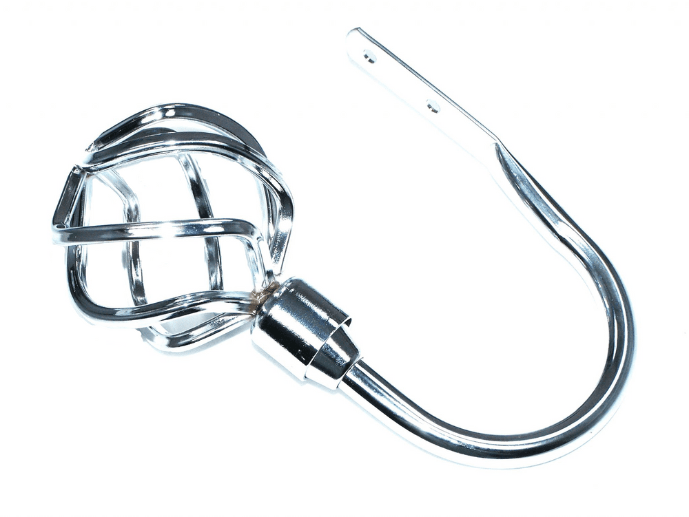Polished Chrome Twisted Cage Curtain Tiebacks / Holdbacks