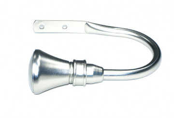 Satin Nickel Hammerhead Curtain Tiebacks / Holdbacks.