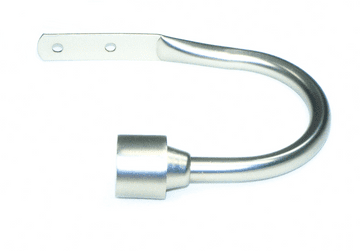 Satin Nickel Minimalist Bar Curtain Tiebacks / Holdbacks.