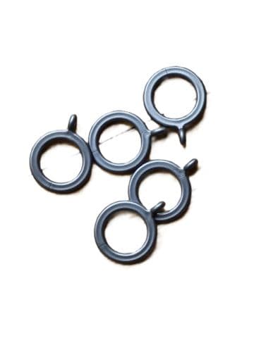 Silver Grey Flat Plastic Curtain Rings Suitable for 16mm - 23mm Curtain Pole