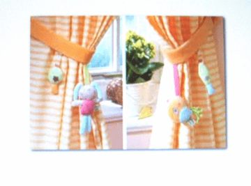 Soft Fabric Bird & Bunny Animal Childrens Curtain Tiebacks