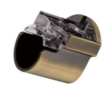 Speedy 35mm Antique Brass Recess Curtain Pole Bracket with Ring Holder