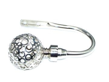 Stainless Steel Circle Ball Curtain Tiebacks / Holdbacks.