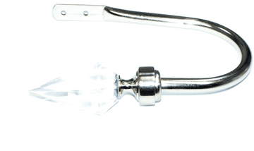 Stainless Steel Cut Glass Crystal Spear Curtain Tiebacks / Holdbacks.