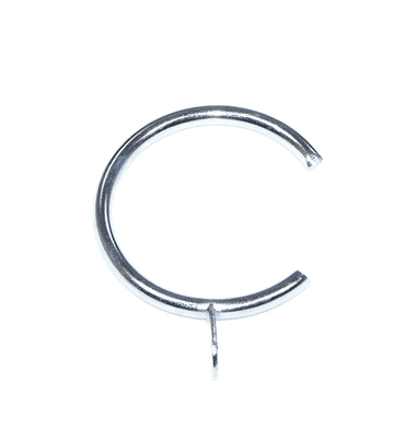 Stainless Steel Silver 25mm - 28mm Bay Window Passing Curtain Pole Rings C Type