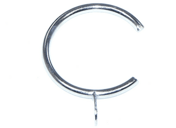 Stainless Steel Silver 30mm - 35mm Bay Window Passing Curtain Pole Rings C Type