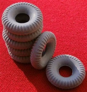 20mm Grey Round Treaded for Supertoys & Racing Cars Tyre (Each)