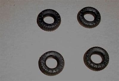 Britains 27mm dia, 9mm wide hollow fit black treaded tyre