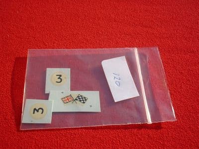 Corgi Toys 309 Aston Martin Competition or 227A Racing mini Cooper TRANSFERS / DECALS