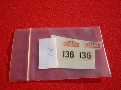 Corgi Toys 322 Rover 2000 Monte Carlo rally signs TRANSFERS / DECALS