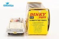 Dinky 115 White Plastic Steering Wheel