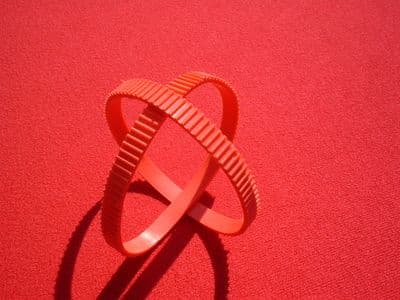 Dinky Hornby Toys 22F Army Tank RED Treaded Track (each track)