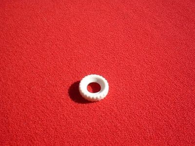 Dinky Toys (15 mm) Chunky White Treaded Tyres, post 1960 American Saloons, Windows (Each)