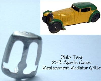 Dinky Toys 22B English Coupe replacement White Metal radiator (Each)