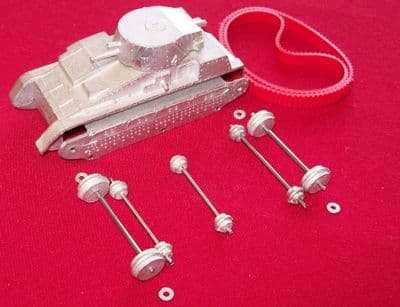 DINKY TOYS COPY MODEL 22F TANK WITH RED TRACKS [ IN KIT FORM ]