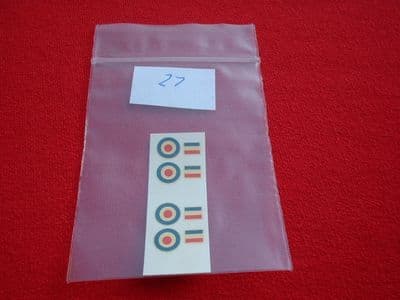 Dinky Toys Two sets of Roundels & Markings for Dinky Aircraft ( Hawker Hunter etc ) TRANSFERS /