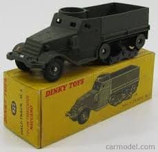 French Dinky Toys 822 M3 halftrack tandem roller mounts for track