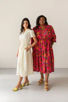 Canyon  Dress Sizes XS-7XL 4 week Sewing  Course Thursdays 16th 23rd 30th July 6th Aug 6pm to 9pm