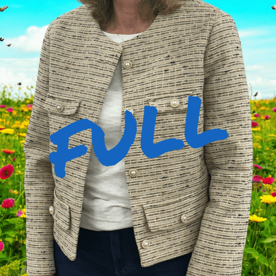 Chanel Style Jacket Size 4-30 Sewing Course Wed 19th Thur 20th Fri 21st Aug 10am to 4pm