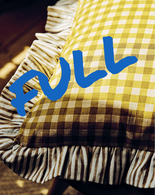 Frill / Gathered  Edge Cushion Sewing Workshop  Friday 13th March 10am to 3pm