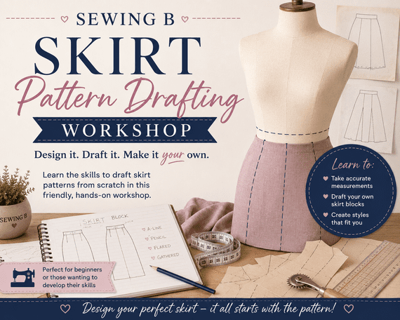 Introduction to Pattern Drafting a Skirt Workshop Sat 6th June 10am to 4pm