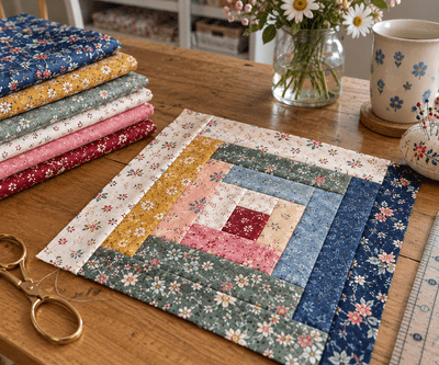 Log Cabin Patchwork – 3 Hour Technique Workshop Thursday 21st January 10am to 1pm