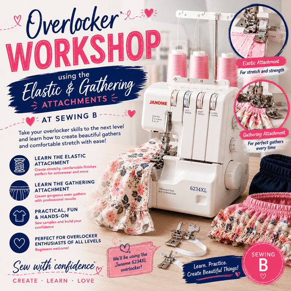 Overlocker Workshop Gathering & Elastic Sunday 16th Aug 2pm to 5pm