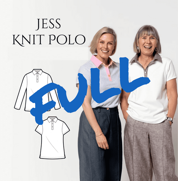 Polo Knitted Top size 4 to 30 Workshop  Friday 11th Sept 10am to 5pm