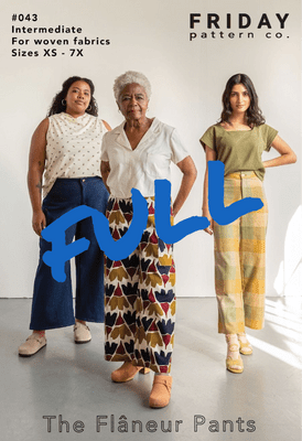 Sew Your Own Trousers – Fly Zip, Pre-Cut Fabric Included, Sizes XS–7XLL Sat 10th October 10am to 5pm