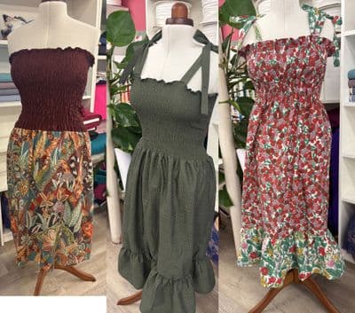 Shirring Summer Dress Workshop  using Duvet Covers SAT  12TH SEPT 10am to 4pm