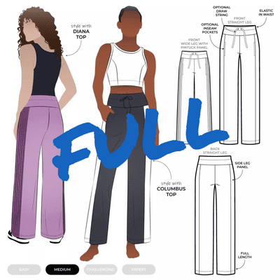 Stylearc Loungewear Trousers UK Size 4-36  Sewing Workshop Friday 27TH MARCH 10am to 5pm