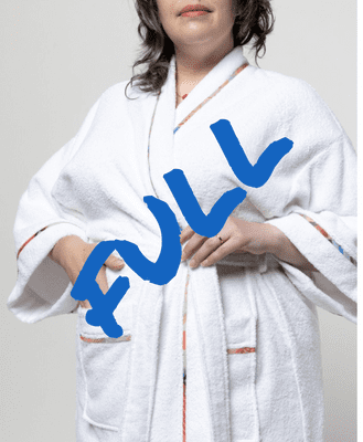 Towelling Bath Robe with Piping Pre cut fabric included Saturday  13th Dec 10am to 5pm