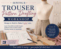 Trouser Pattern Cutting / Drafting 2 day course  SAT 14TH TO 15TH NOV   10am to 4pm