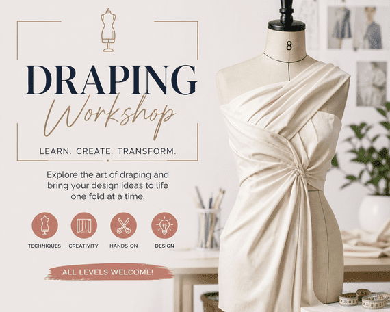 Two-Day Draping & Pattern Making Course Sat 12th & Sun 13th Sept 10am to 4pm