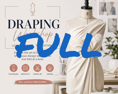 Two-Day Draping & Pattern Making Course Sat 5th & Sun 6th Sept 10am to 4pm